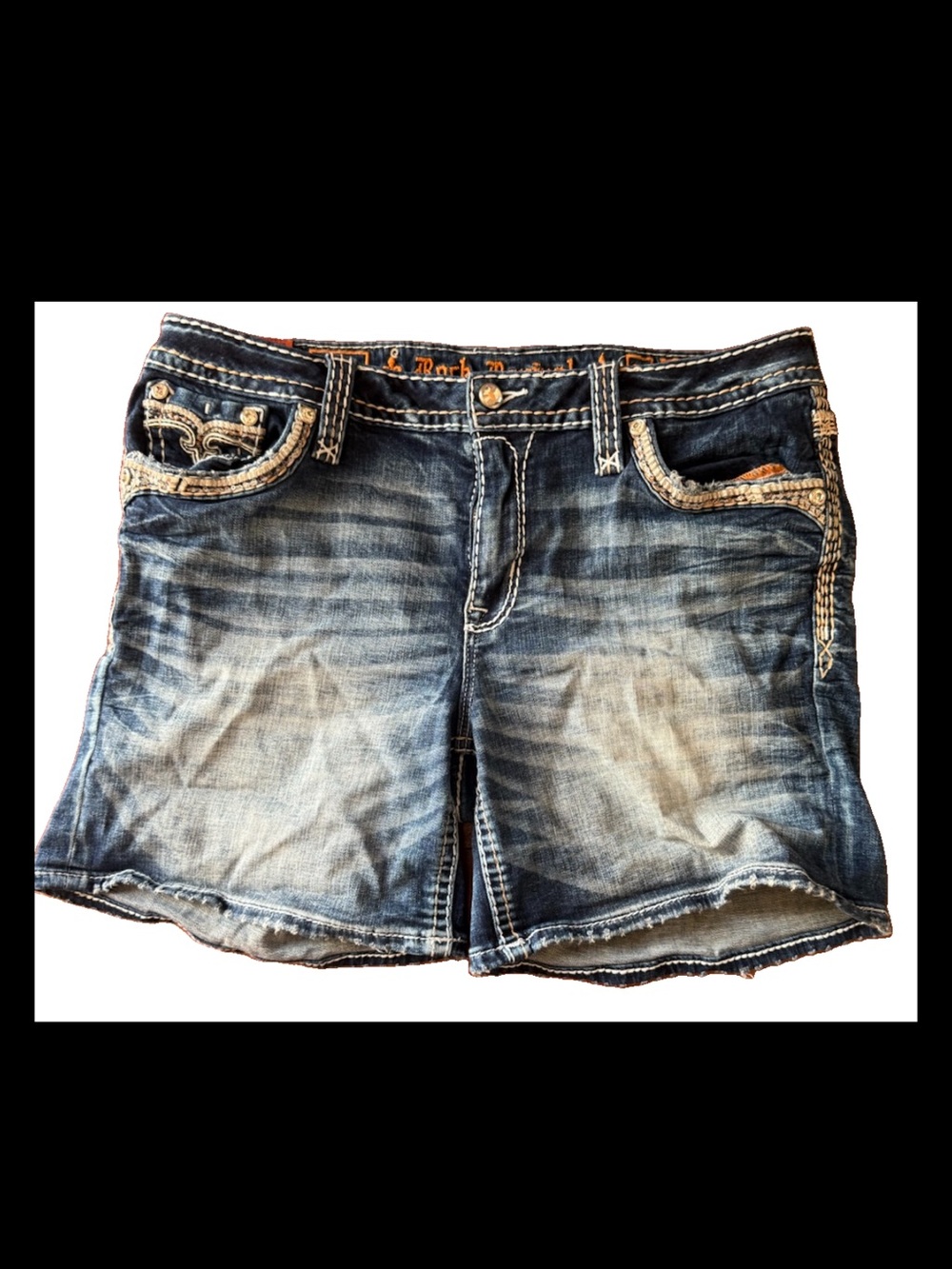 Rock Revival Dellah Easy Short Distressed Denim Women’s Shorts Size 32